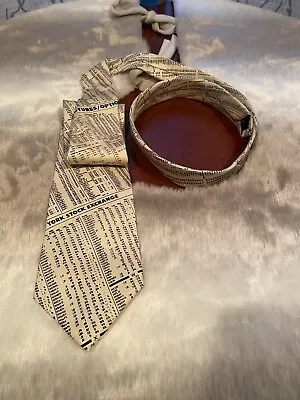 Vintage 1990's Josh Bach New York Stock Exchange Novelty Silk Tie Made In Italy • $12.99