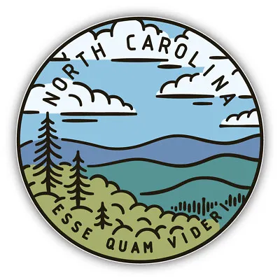 North Carolina USA State Retro Vintage Vinyl Sticker Decal • $2.75