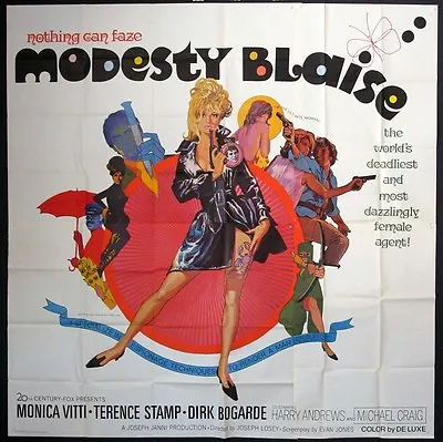 Modesty Blaise Monica Vitti Bob Peak Art 1966 6-sheet Billboard • $975