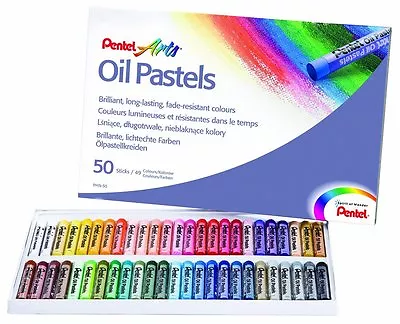 Oil Pastels By Pentel Artist's Pastels - Pack Of 50 Vivid Colours • £8.99