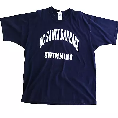 Vintage Fruit Of The Loom UCSB UC Santa Barbara Swimming Shirt XL Men Blue • $49.97