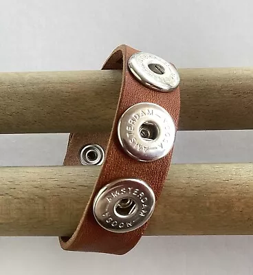$17.50 • Buy Noosa Amsterdam Classic Skinny Bracelet Wrap, Mid Brown, Size S Or M