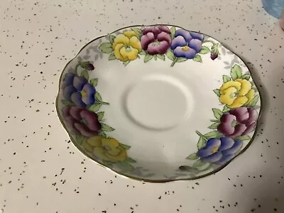 Royal Albert Colorful Pansies Saucer Only • $9.99