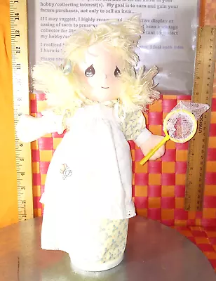 Precious Moments Wind Up Doll Plush Vtg With Butterfly Net 12  Tall • $14