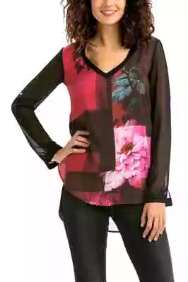 DESIGUAL DINACUATRO CHIFFON BLOUSE BNWT Size M • $45