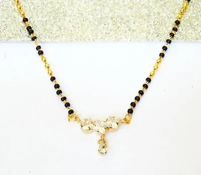 $14.29 • Buy Necklace Black Bead Chain Indian Ethnic Mangalsutra Christmas Gift Women Jewelry