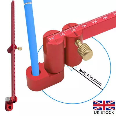 Woodworking Compass Scriber 300mm Fixed Point Marking Gauge Adjustable Circle JL • £10.32