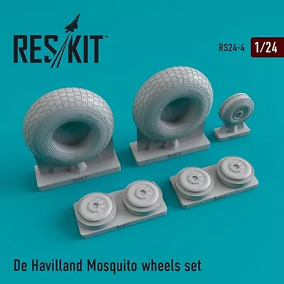 ResKit RS24-0004 Scale 1:24 DH.98  Mosquito  Wheels Set For Plastic Model Kit • $25.58