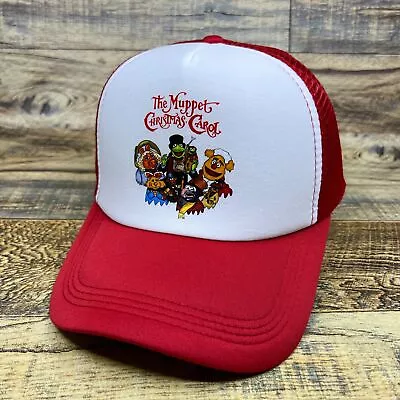 The Muppets Christmas Carol Mens Trucker Hat Red Snapback 80s Retro TV Ball Cap • $19.99