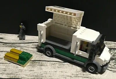 LEGO City 60198 Mini Figure Armoured Bank Truck Gold Cash Pallet Robber Driver • $22