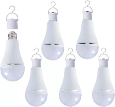 6 Pack Emergency-Rechargeable-6000K Light-BulbStay Lights Up When Power Failure • $31.68