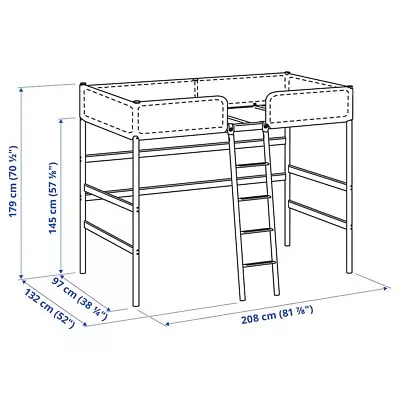 Ikea High Sleeper Loft Bed Frame • £90