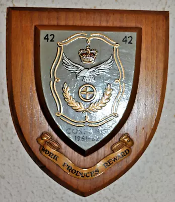 42 Entry Royal Air Force Cosford Plaque Shield RAF 1961-1962 42nd • £35