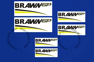 X2 Brawn GP Logo Sticker Vinyl F1 Jenson Button Barrichello - Scuderia GP • £5