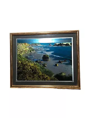 Beach Landscape Foil Art 3D Vintage Decorative Decoration 10 Inch X 8 Inch • $12.42