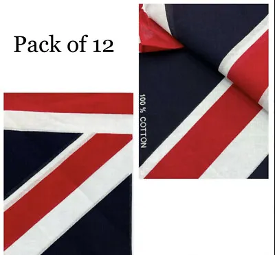 12x Union Jack Flag Bandana Head Wrist Scarf Neck Wrap  • £15.99