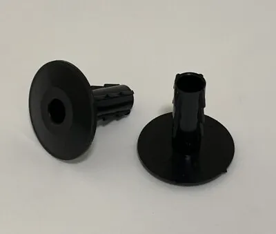 2x Black Plastic Hole Tidy Wall Grommet Cover Cable Entry Exit Wholesale • £3.99