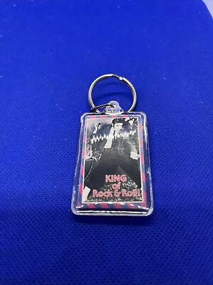 Vintage Elvis Presley The King Of Rock & Roll Art Keyring • $3.69