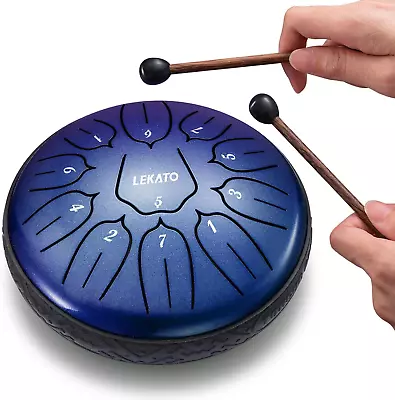 Steel Tongue Drum 6 Inch 11 Notes Steel Drum D Major Beginner Drum • $33.32