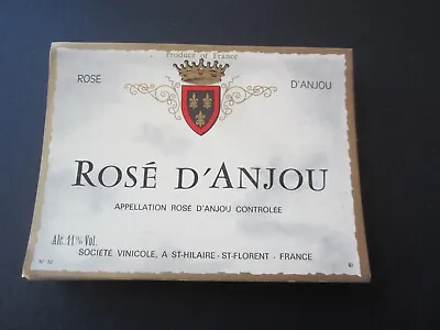 Wholesale Lot Of 100 Old Vintage - ROSE D'ANJOU - French WINE LABELS • $12.99