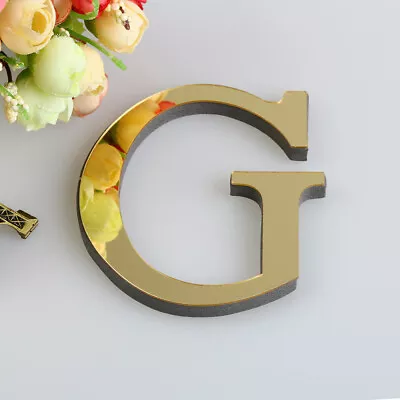 G Letters DIY 3D Mirror Acrylic Wall Sticker Decals Home Decor Wall Art Murals • $0.09