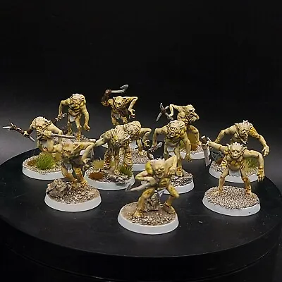 Pro Painted 28mm Warhammer LOTR/the Hobbit Goblin Town Gobins ×11 Lot #7 • £37.49