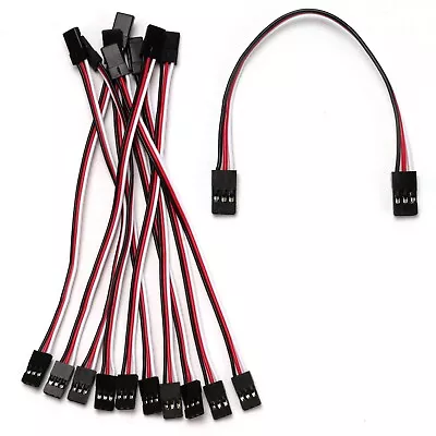 10 Pcs Servo Extension Lead Wire Cable 3 Pin Male To Male 150mm For Futaba RC • $9.19