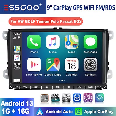 Carplay 9  For VW Volkswagen Jetta Passat Android13 Car Stereo Radio GPS SAT NAV • $94.45