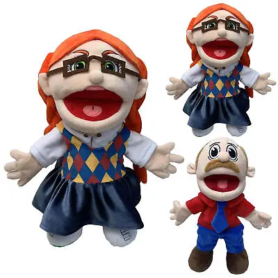 Plush Hand-Puppets Funny Open Mouth Boy Puppet Doll Kid Toy Glove Puppet Gift • £20.39