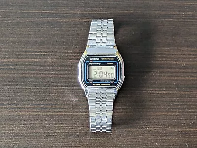 £35 • Buy Vintage Casio A155W Alarm Chrono Digital Watch Time Showing Needs A Little Work