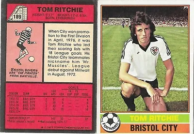 Topps 1977 - Red Backs - Choose From Drop Down List (2-263) - Football (T8) • £1.50