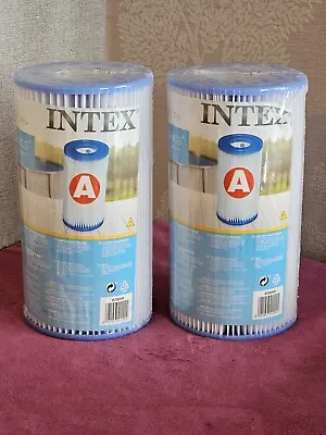 2x Intex Blue Type A Replacement Filter Cartridge Swimming Pool Pump Easy Set Up • £7.99