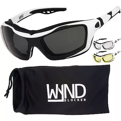 WYND Blocker White Motorcycle Sunglasses Goggles Sports Boating Driving Glasses • $29.95