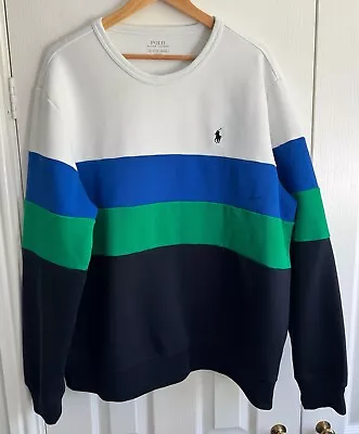 Polo Ralph Lauren Used Men’s Hooped Sweatshirt XL PTP 25” Hardly Worn. • £29