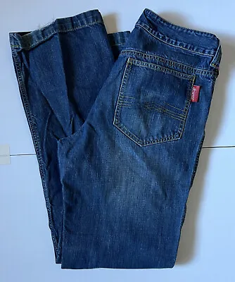 ICON STRONGARM 2 PANT - Men Blue Straight Relaxed Motorcycle Denim Jeans - 34x33 • $49.99