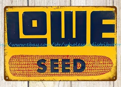 Cafe Pub Wall Art Decor Lowe Seed Corn Farm Cottage Ranch Metal Tin Sign • $18.86