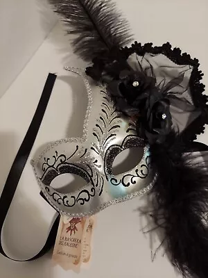 Mardi Gras Mask Made In Venice Italy Handmade  & Handpainted • $11