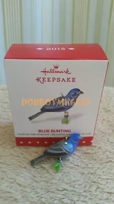 Hallmark 2015 Blue Bunting Beauty Of Birds Bird Mini Christmas Ornament • $27.99