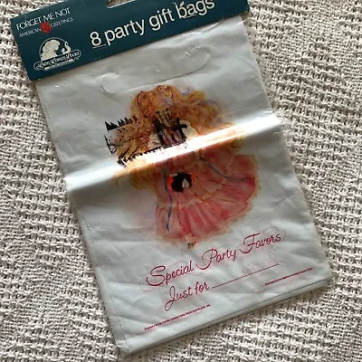 Vintage 80s Lady Lovely Locks 8 Party Gift Bags American Greetings Forget Me Not • £9.65