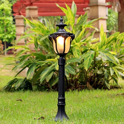 Outdoor Post Light Garden Gate Walkway Light Lawn Lighting Black Road Lighting • $147.60