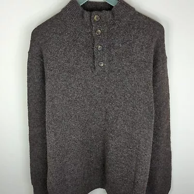 Enzo Mantovani 100% Wool Sweater Mens Large 4 Button Casual • $23