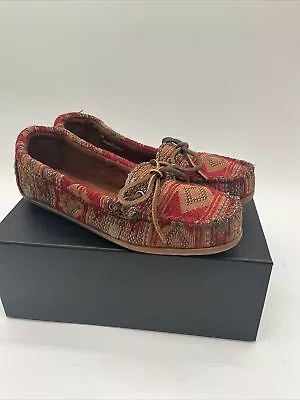 Minnetonka Baja Aztec Tapestry Moccasin Loafer Slipper Shoe Size 8 • $19.99