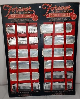 RARE Vintage Forever Comb Store Display Excellent Cond Still Sealed METAL Combs • $135