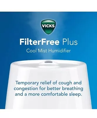 Vicks Filter Free Plus Cool Mist Ultrasonic Humidifier - 1.2gal • $19.99