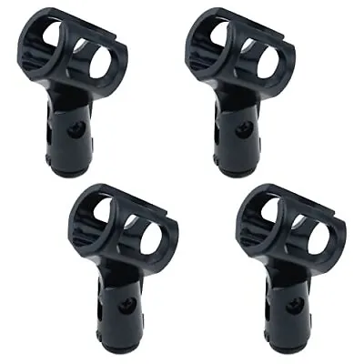 4Pcs Microphone Clip Rubber Flexible Mic Holder Handheld Wireless Mic Holder Adj • $14.91