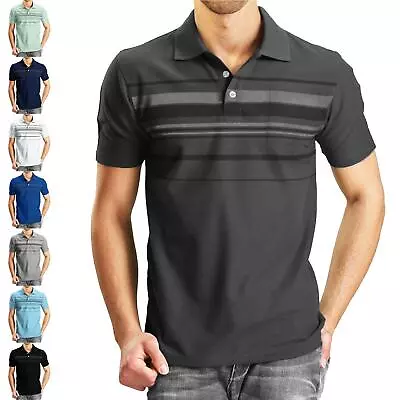 £6.89 • Buy New Mens T-Shirt Aztec Print Designer Tee Top Short Sleeve Pique Polo Golf