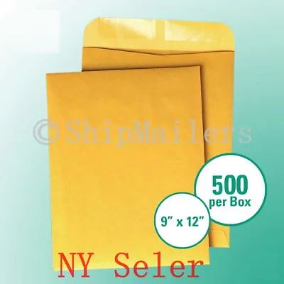 500 9x12 Kraft Catalog Seam 28lb Brown Craft Envelope  Business Source • $69.99