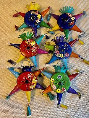 6 Mexican Tin Stars • $60