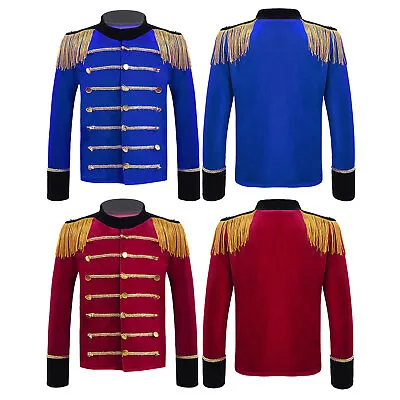 Boys Girl Long Sleeve Tassels Marching Band Uniform Majorette Costume Jacket Top • $16.08