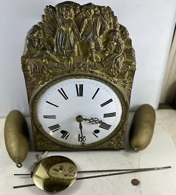 $400 • Buy Antique 19th C. French Morbier Chime Wall Clock